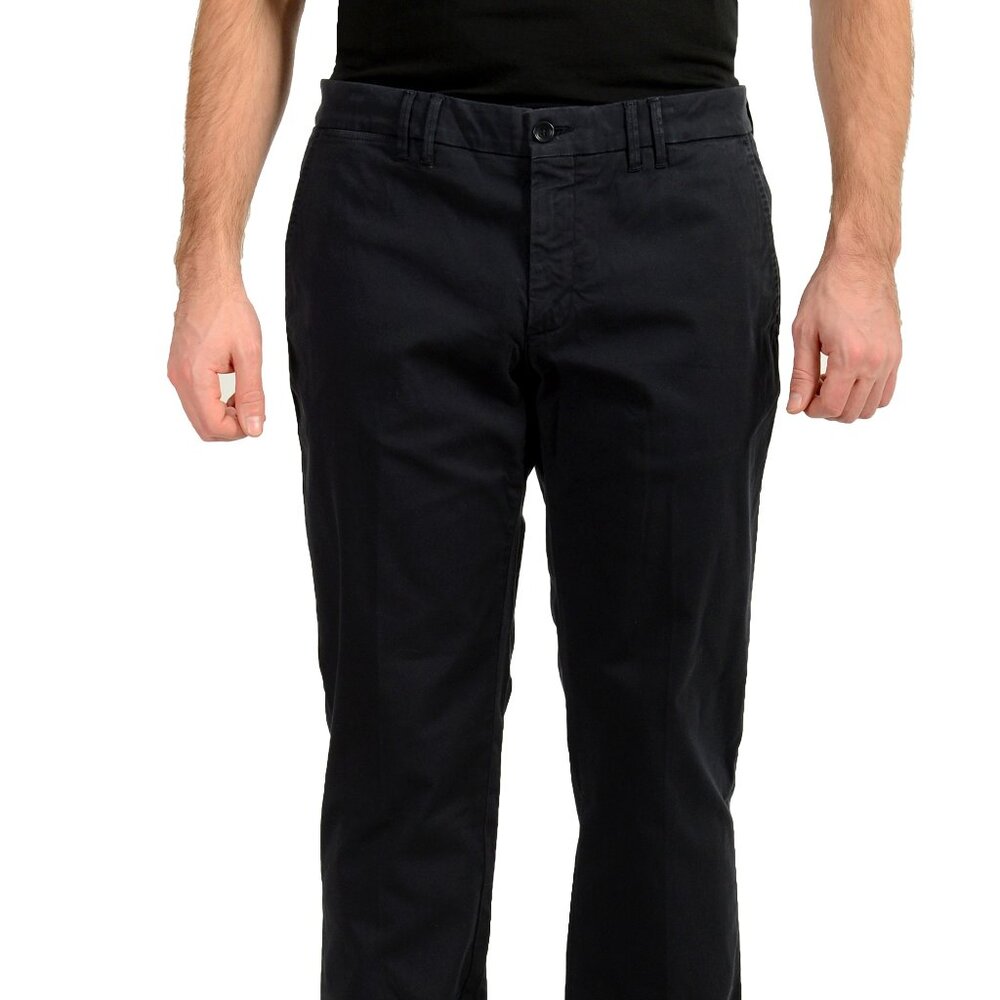 Scuderia Ferrari Men's Navy Blue Flat Front Casual Chino Pants US 36 IT 52